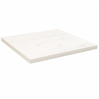 Tafelblad vierkant 40x40x2,5 cm massief grenenhout wit 1