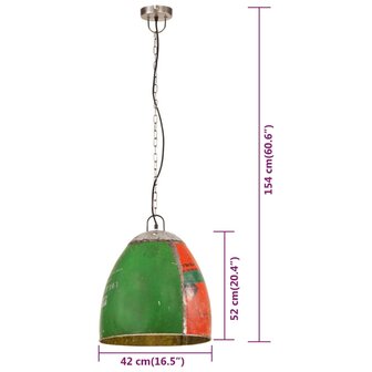 Hanglamp industrieel rond 25 W E27 42 cm meerkleurig 8
