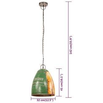 Hanglamp industrieel rond 25 W E27 32 cm meerkleurig 8