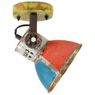 Wand- / plafondlampen industrieel 2 st gerecycled E27 17x24 cm 4