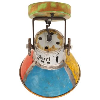 Wand- / plafondlampen industrieel 2 st gerecycled E27 17x24 cm 5