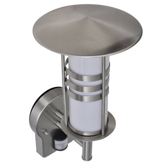 Pagode vormige RVS wandlamp met bewegingssensor 1
