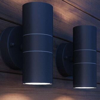 LED-wandlamp buiten op-/neerwaarts RVS 2 st 3