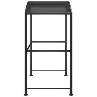 Barbecue-overkapping 210x114x230 cm staal antracietkleurig 4
