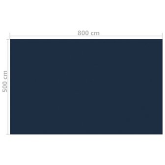Zwembadfolie solar drijvend 800x500 cm PE zwart en blauw 5