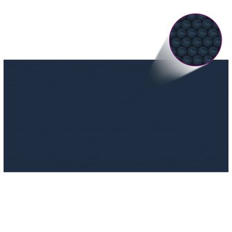 Zwembadfolie solar drijvend 1200x600 cm PE zwart en blauw 2