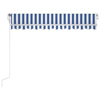Luifel automatisch uittrekbaar 300x250 cm blauw en wit 4
