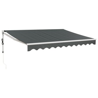 Luifel automatisch uitschuifbaar 3x2,5 m antracietkleurig 2