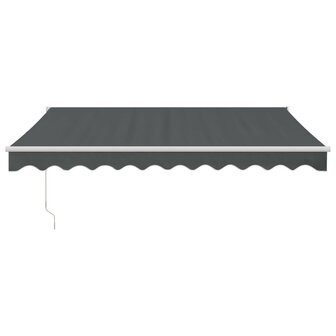 Luifel automatisch uitschuifbaar 3x2,5 m antracietkleurig 3