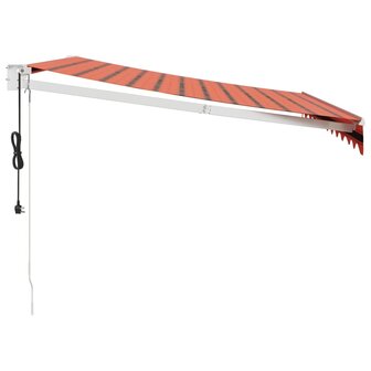 Luifel automatisch uitschuifbaar 3x2,5 m oranje en bruin 4