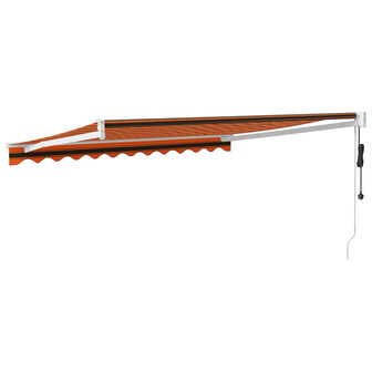 Luifel automatisch uitschuifbaar 3x2,5 m oranje en bruin 5
