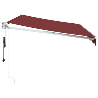 Luifel automatisch uittrekbaar 350x250 cm bordeauxrood 4