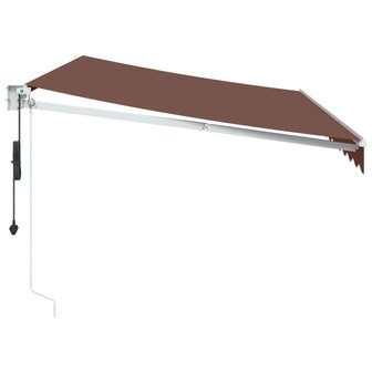 Luifel automatisch uittrekbaar 350x250 cm bruin 4