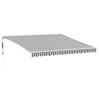 Luifel automatisch uittrekbaar 400x350 cm antraciet en wit 2