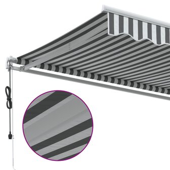 Luifel automatisch uittrekbaar 400x350 cm antraciet en wit 7