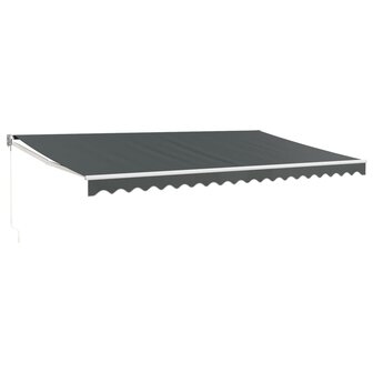 Luifel uittrekbaar 5x3 m stof en aluminium antracietkleurig 2