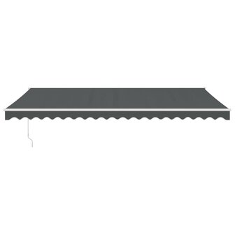 Luifel uittrekbaar 5x3 m stof en aluminium antracietkleurig 3