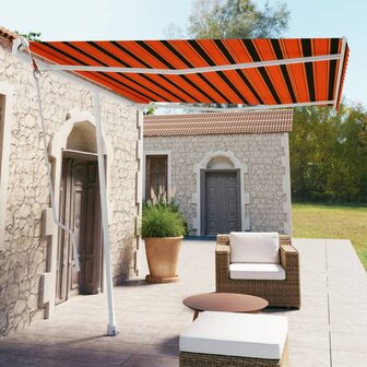 Luifel vrijstaand automatisch 300x250 cm oranje en bruin 1