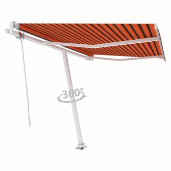 Luifel vrijstaand automatisch 300x250 cm oranje en bruin 3
