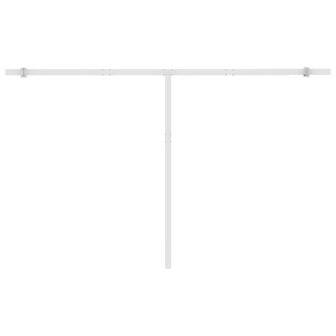 Luifel vrijstaand handmatig uittrekbaar 450x300 cm cr&egrave;mekleurig 9
