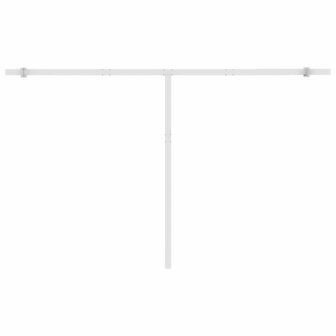 Luifel vrijstaand handmatig uittrekbaar 450x300 cm geel en wit 9
