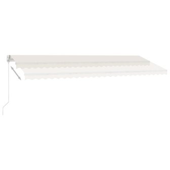 Luifel vrijstaand handmatig uittrekbaar 500x300 cm cr&egrave;mekleurig 4