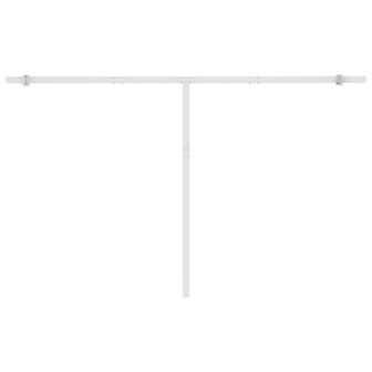 Luifel vrijstaand handmatig uittrekbaar 400x350 cm blauw en wit 9