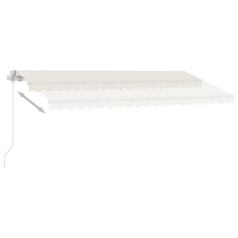 Luifel vrijstaand handmatig uittrekbaar 400x350 cm cr&egrave;mekleurig 6