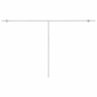 Luifel vrijstaand handmatig uittrekbaar 400x350 cm cr&egrave;mekleurig 9