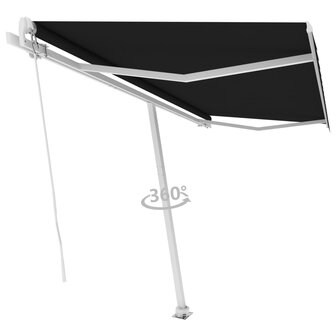 Luifel vrijstaand handmatig uittrekbaar 400x350 cm antraciet 3