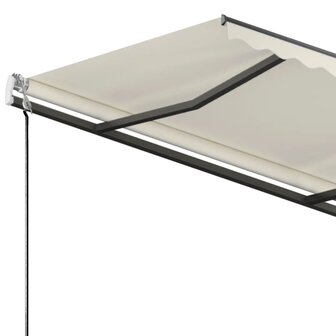 Luifel vrijstaand handmatig uittrekbaar 300x250 cm cr&egrave;mekleurig 7