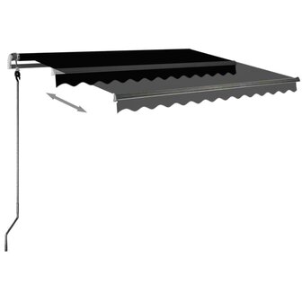 Luifel vrijstaand handmatig uittrekbaar 300x250 cm antraciet 6