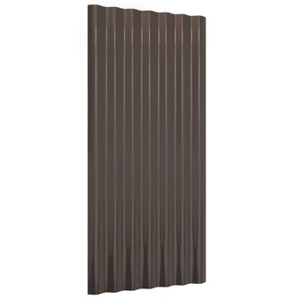 Dakpanelen 36 st 80x36 cm gepoedercoat staal bruin 3