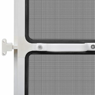 Hordeur met scharnieren 100x215 cm wit 7