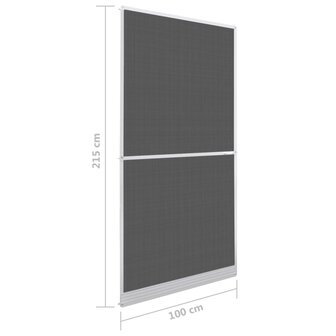 Hordeur met scharnieren 100x215 cm wit 9