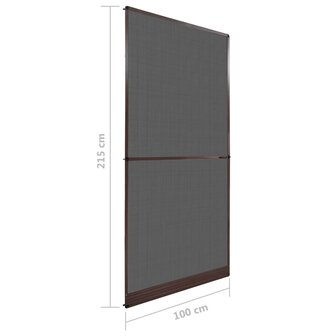 Hordeur met scharnieren 100x215 cm bruin 9