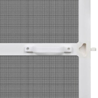 Hordeur met scharnieren 120x240 cm wit 4