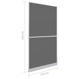 Hordeur met scharnieren 120x240 cm wit 9