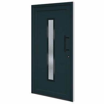 Voordeur 108x208 cm PVC antracietkleurig 2
