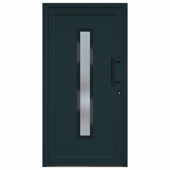 Voordeur 108x208 cm PVC antracietkleurig 3