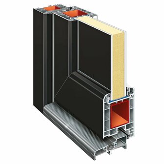Voordeur 108x208 cm PVC antracietkleurig 8