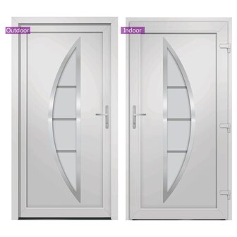 Voordeur 108x208 cm PVC wit 7