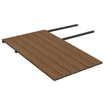 Terrasplanken met accessoires 15 m&sup2; 4 m HKC bruin en grijs 4