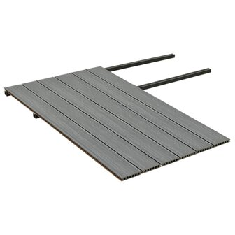 Terrasplanken met accessoires 15 m&sup2; 4 m HKC bruin en grijs 5