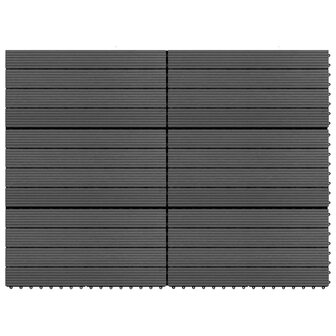Terrastegels 6 st 60x30 cm 1,08 m&sup2; HKC zwart 1