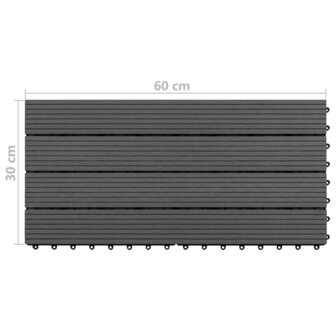 Terrastegels 6 st 60x30 cm 1,08 m&sup2; HKC zwart 6