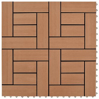 22 st Terrastegels 30x30 cm 2 m&sup2; HKC bruin 1