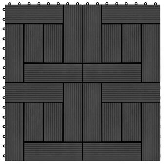 22 st Terrastegels 30x30 cm 2 m&sup2; HKC zwart 1