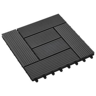 22 st Terrastegels 30x30 cm 2 m&sup2; HKC zwart 3