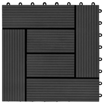 22 st Terrastegels 30x30 cm 2 m&sup2; HKC zwart 5